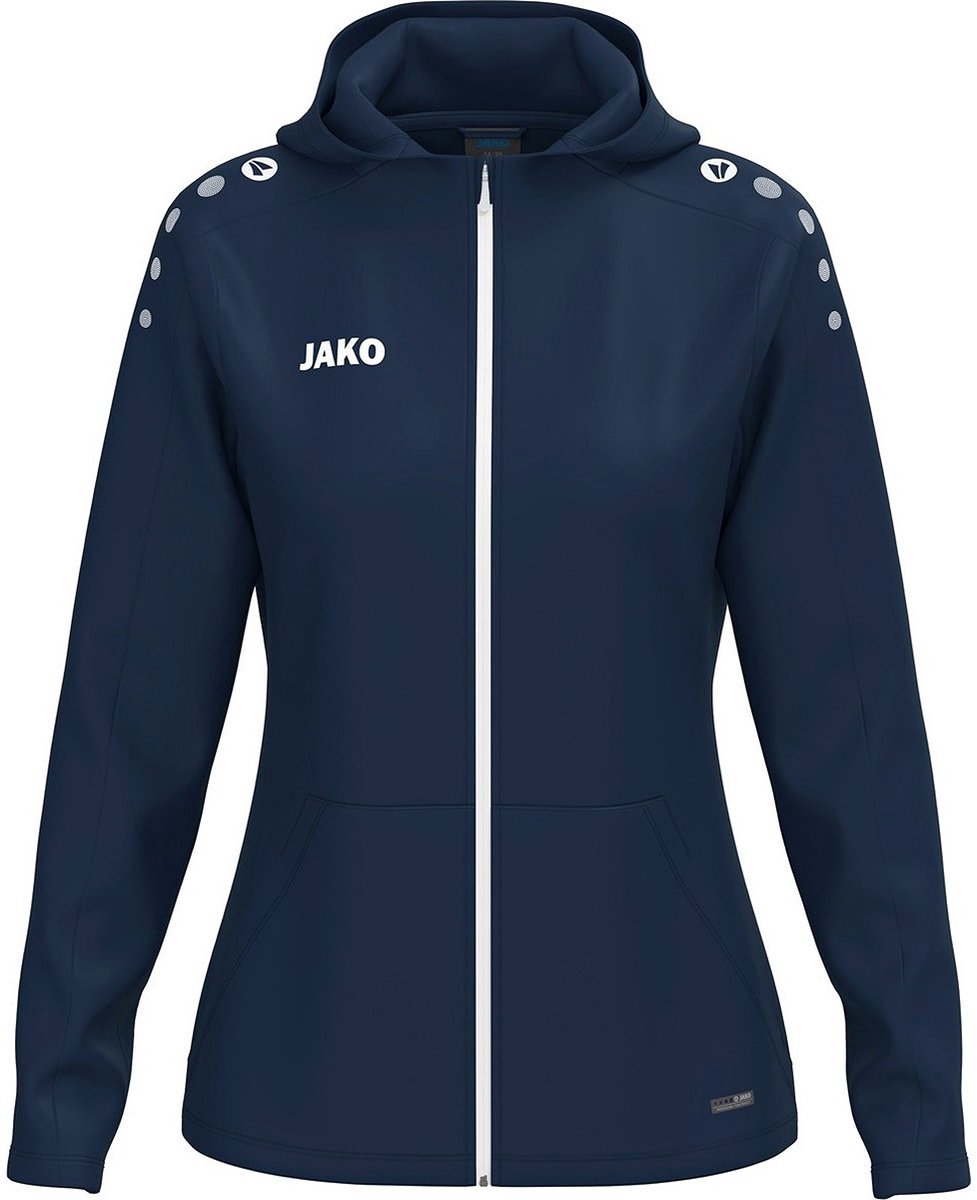 Jako One Jas Met Kap Dames - Marine | Maat: 38/40