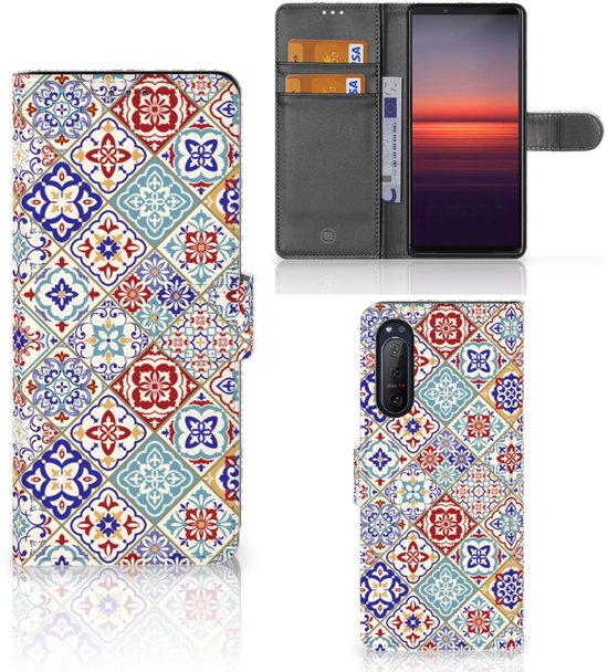 Sony Xperia 5II Bookcase Tiles Color