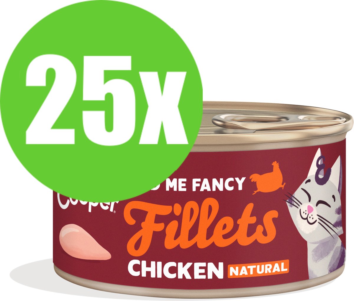 25x Edgard & Cooper Cat Fillets Chicken - 70 gr - Natvoeding Kat
