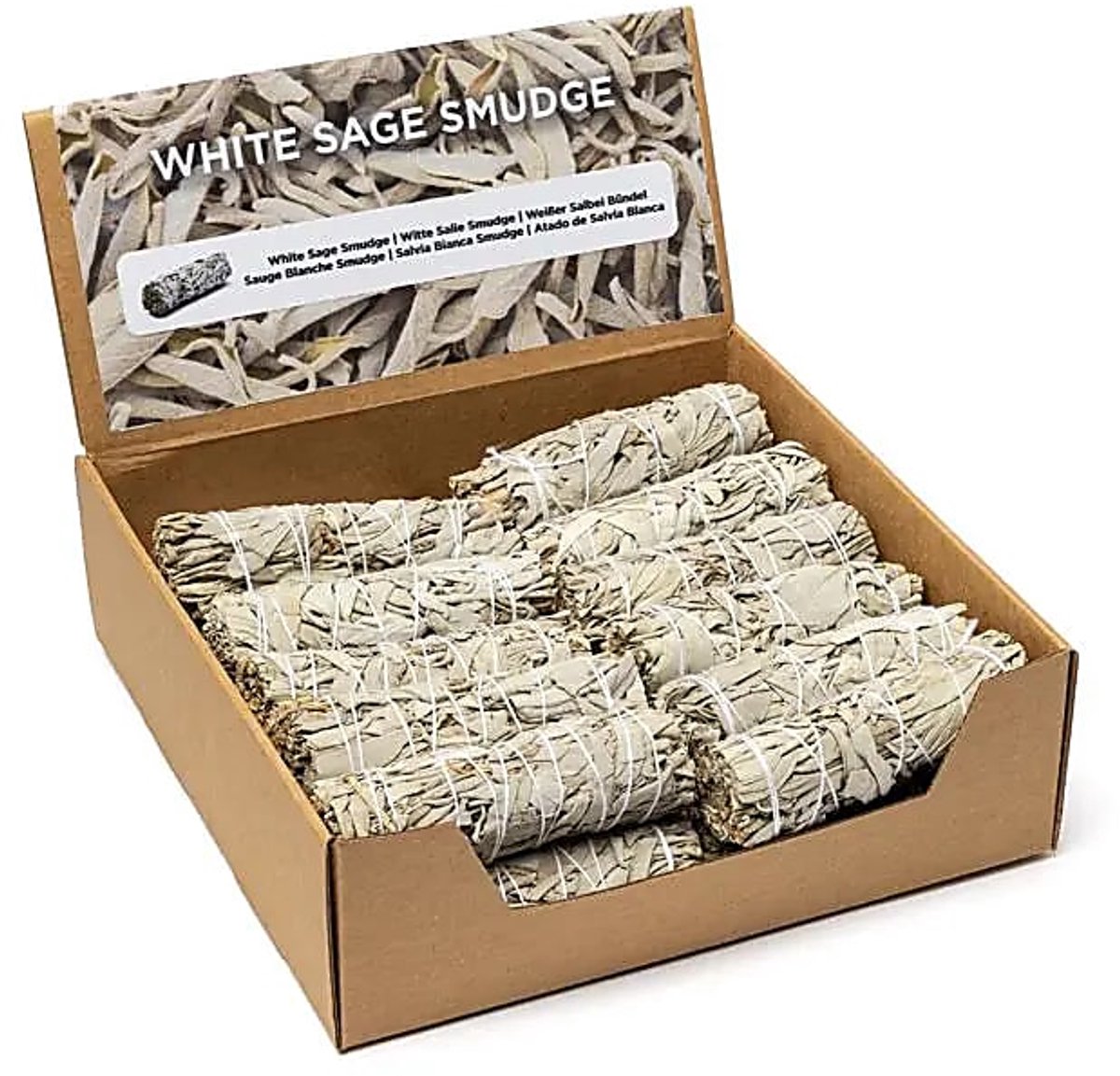 Smudge sticks - witte salie - white sage - 10cm - 24 stuks