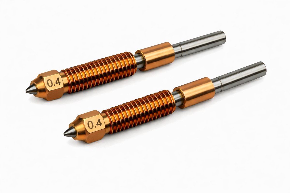 K1C Quick Swap Nozzle 2x 0,4 mm Creality 1.75mm Quicks-Swap voor creality K1C, Ender 3 V3, Ender 3 V3 Plus.