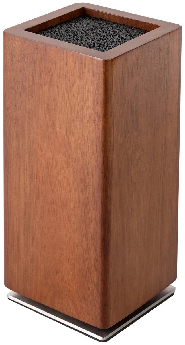 uJOY Messenblok - Magnetische messenhouder - Keukenmes organizer met borstelinzet - Sterke stabiliteit - 360 graden draaibaar