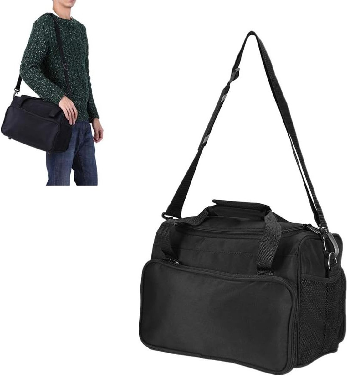 Draagbare Hairstyling Tas met Grote Capaciteit, Scharen en Kam Houder, Zijkanten voor Föhn, Steilborstel en Kappersgereedschap