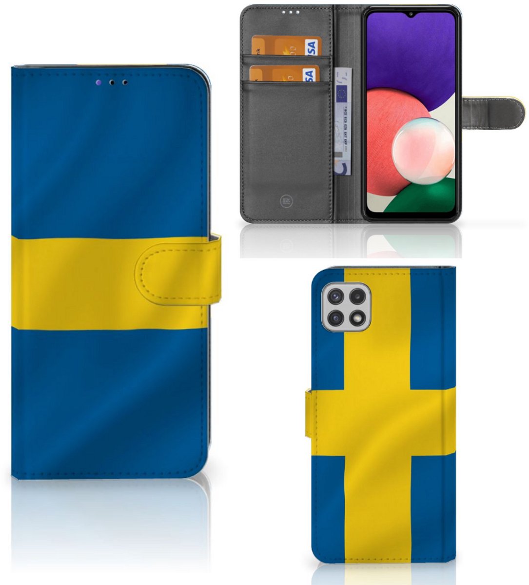 Samsung Galaxy A22 5G Bookstyle Case Zweden