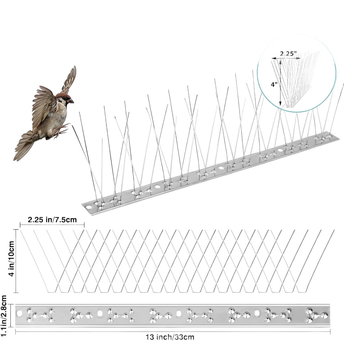 CE Serie - Vogelafschrikker - Metaal - Voor Balkon en Vensterbank