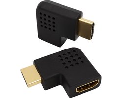 HDMI Hoek Adapters - L-vormige Connectoren - Ruimte Besparen - 8K 120Hz Ondersteuning - 90 en 270 Graden - Zwart