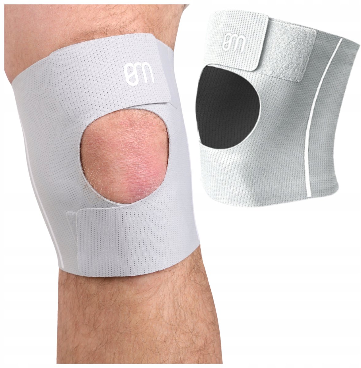 FIT4MED Serie - Elastische Kniebrace - Maat M - Universeel Links/Rechts - Siliconestrips