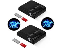 Deur Projector Licht - Welkom Lamp - Auto Instappen - Magnetisch Draadloos - 6.5 x 6.3 x 2.7 cm - Zwart
