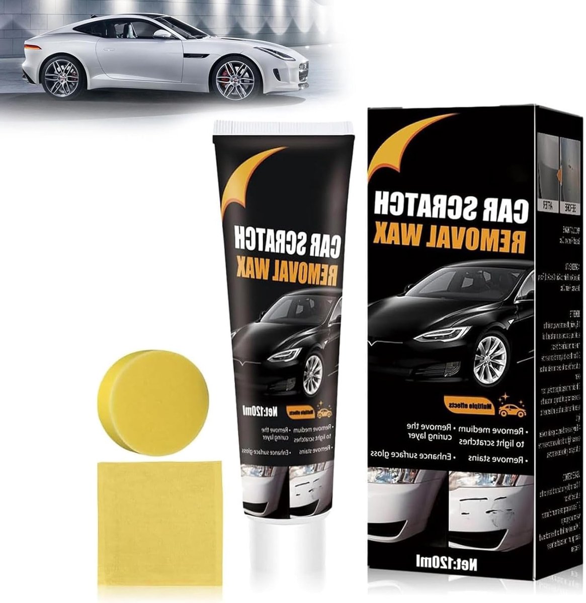 Complete Set voor het Verwijderen van Krassen op Auto's - Effectieve Krassenverwijderaar, Diepe Krassen Reparatie, Auto Lak Herstel, 120ml – foto 6