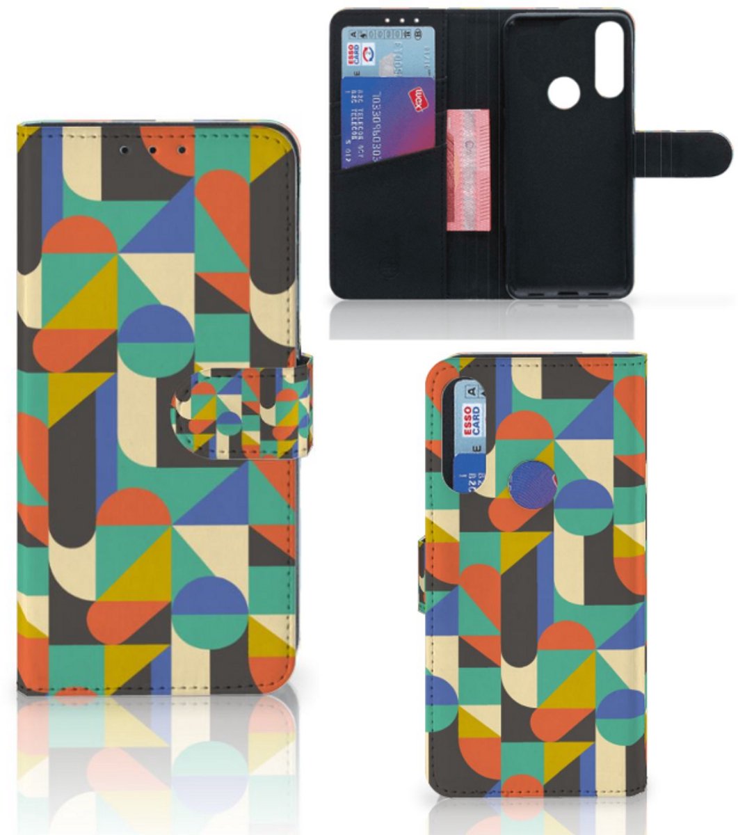 Book Case voor Alcatel 1S 2020 Telefoon Hoesje Funky Retro