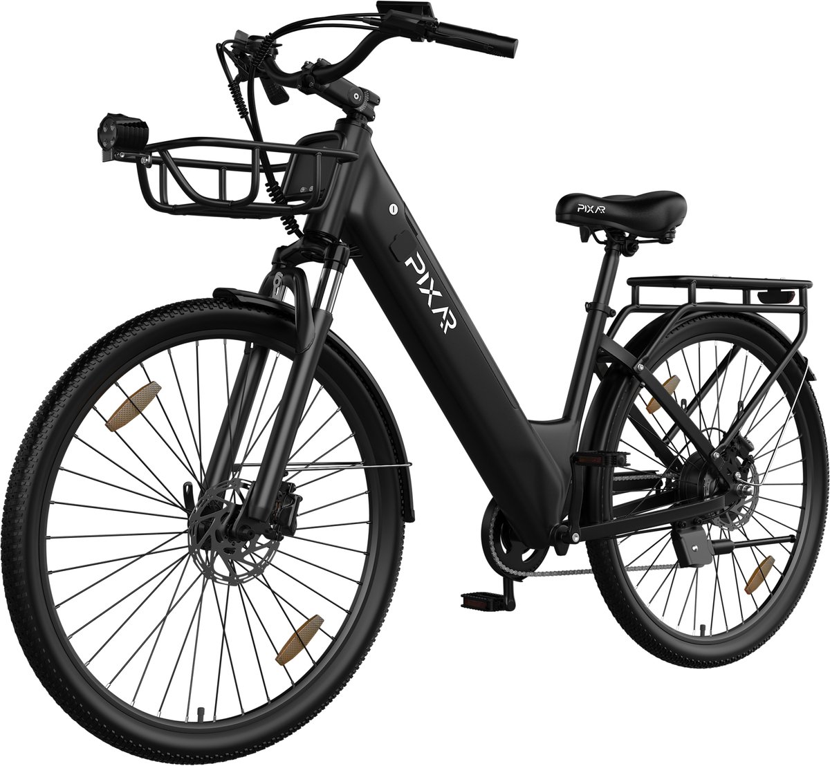Pixar C1pro Elektrische Fiets - Actieradius 60-80km - Motor 250W - Battery 36V18AH (EVE) - Shimano 7 versnellingen - 28 Inch E-Bike Stadsfiets - Zwart