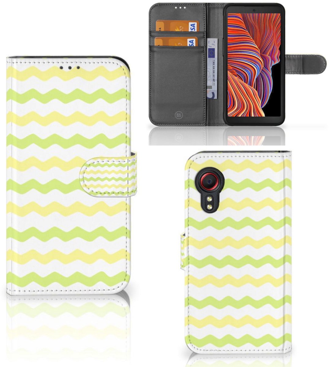Samsung Galaxy Xcover 5 Telefoon Hoesje Waves Yellow