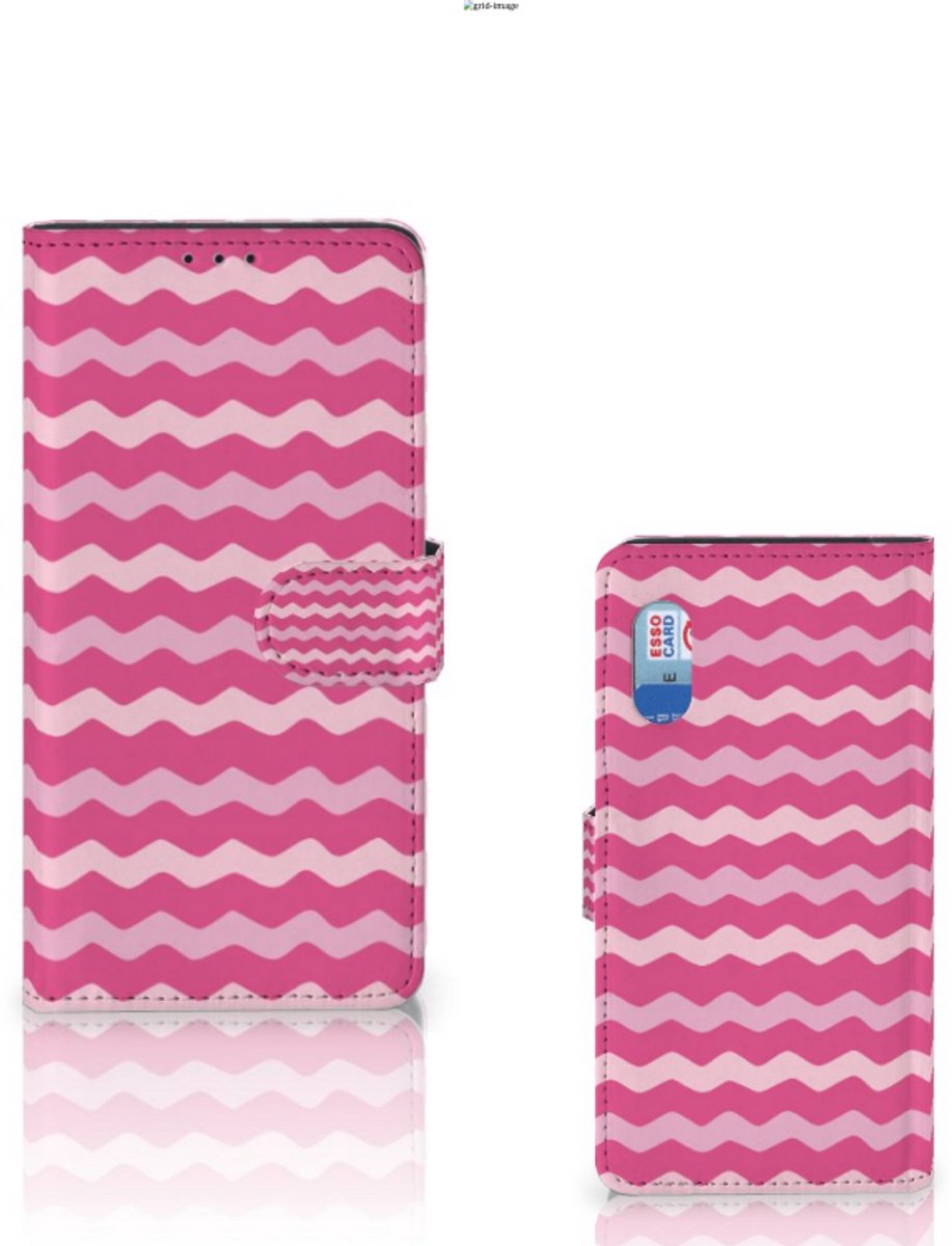 Book Case voor Samsung Xcover Pro Telefoon Hoesje Waves Pink