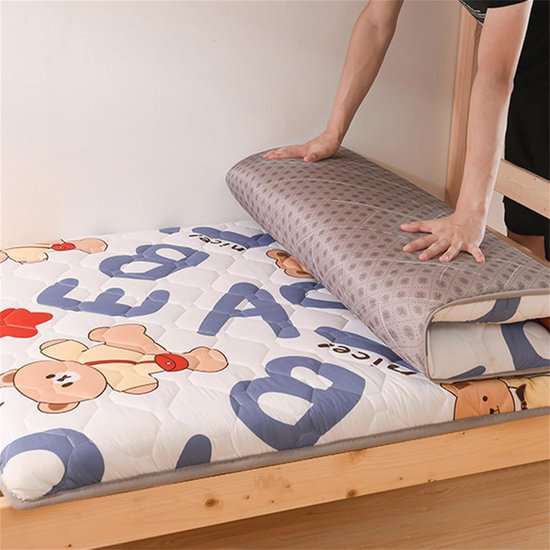 Dorm Matras - Vloermatras Futon - Kamperen Slapen - Ergonomisch Ontwerp - 90x200 cm - Grijs — afbeelding 2