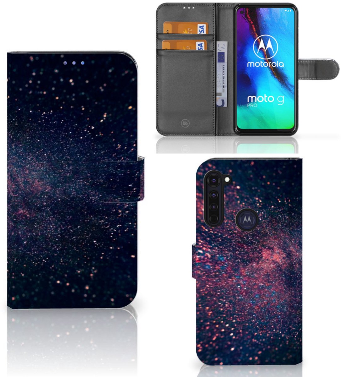 Motorola Moto G Pro Book Case Stars