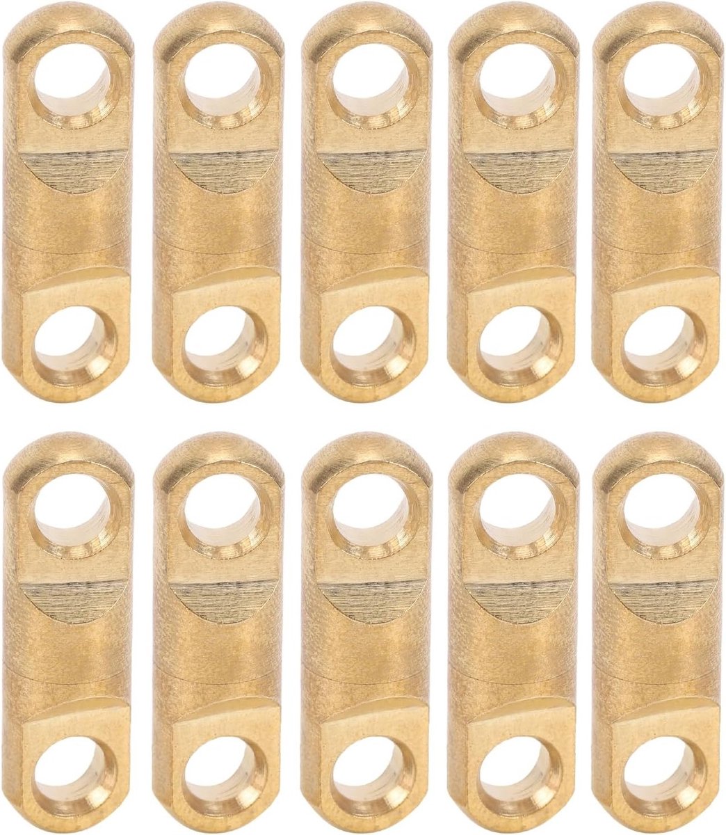 10 Stuks Massief Messing Draaikoppeling voor Leerbewerking en Accessoires - 9mm ID Rotating Connector voor Tassen en Schoenen