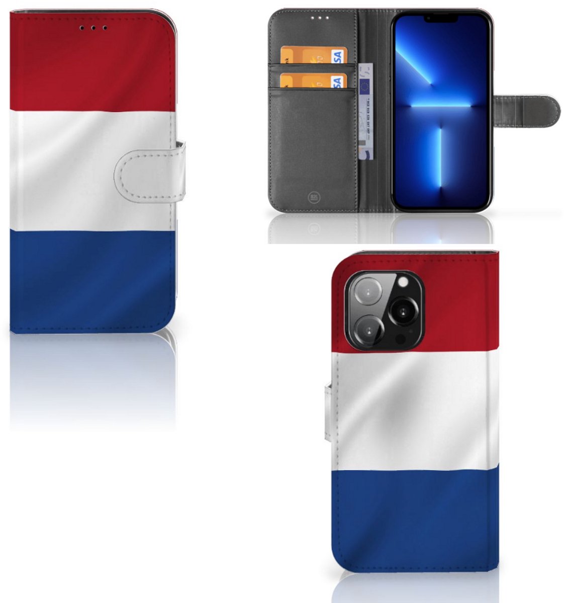 iPhone 13 Pro Bookstyle Case Nederlandse Vlag