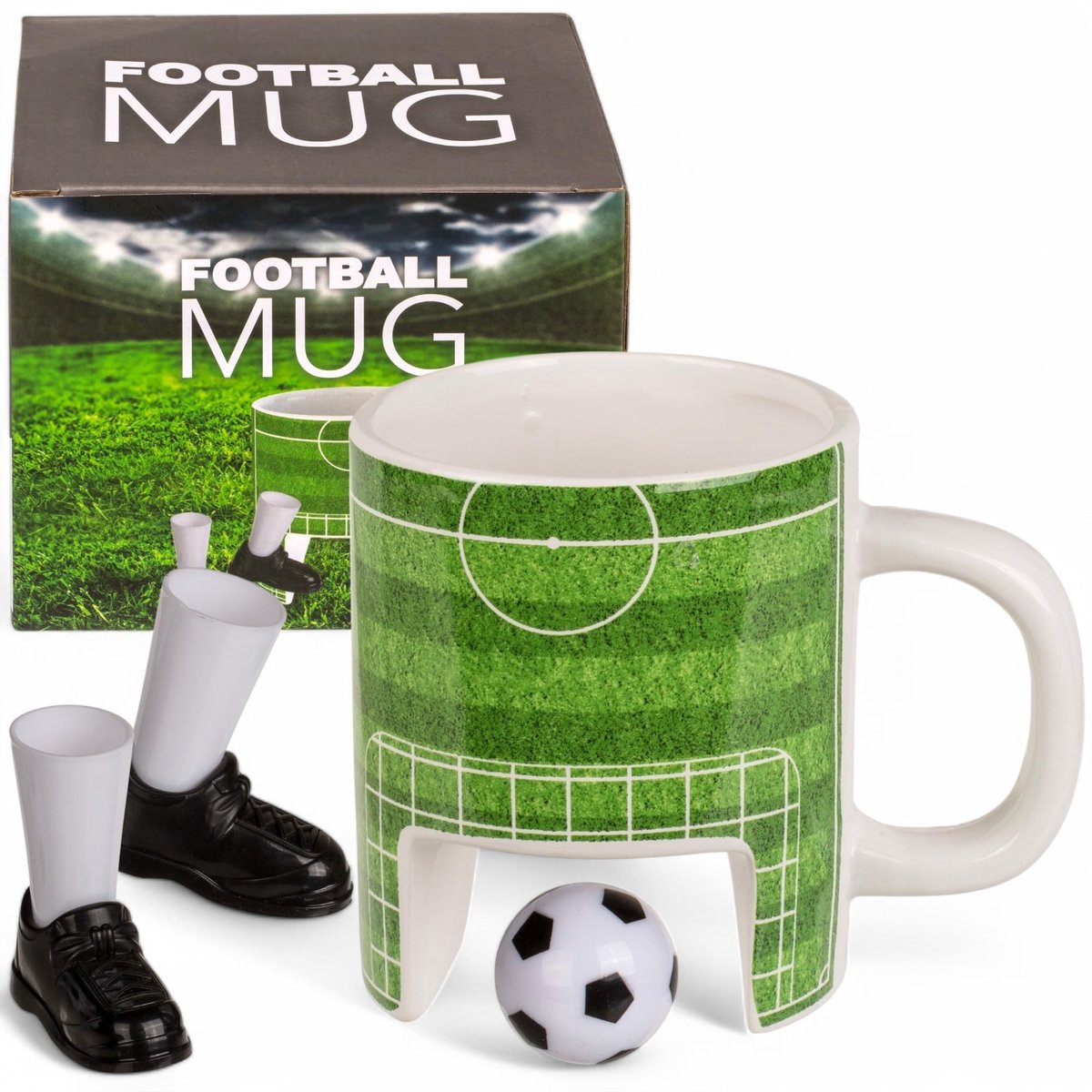 Allecto - - Gift set football cup - Voetbal cadeau - Inclusief mini game - Geschikt voor volwassenen - Leuke tijdverdrijf - Perfect voor voetbalfans