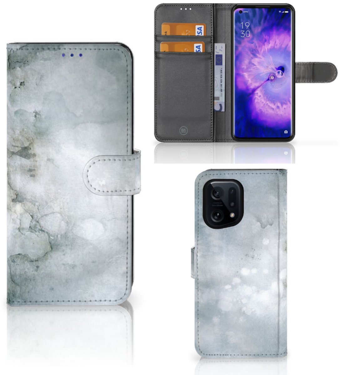 Hoesje OPPO Find X5 Painting Grey