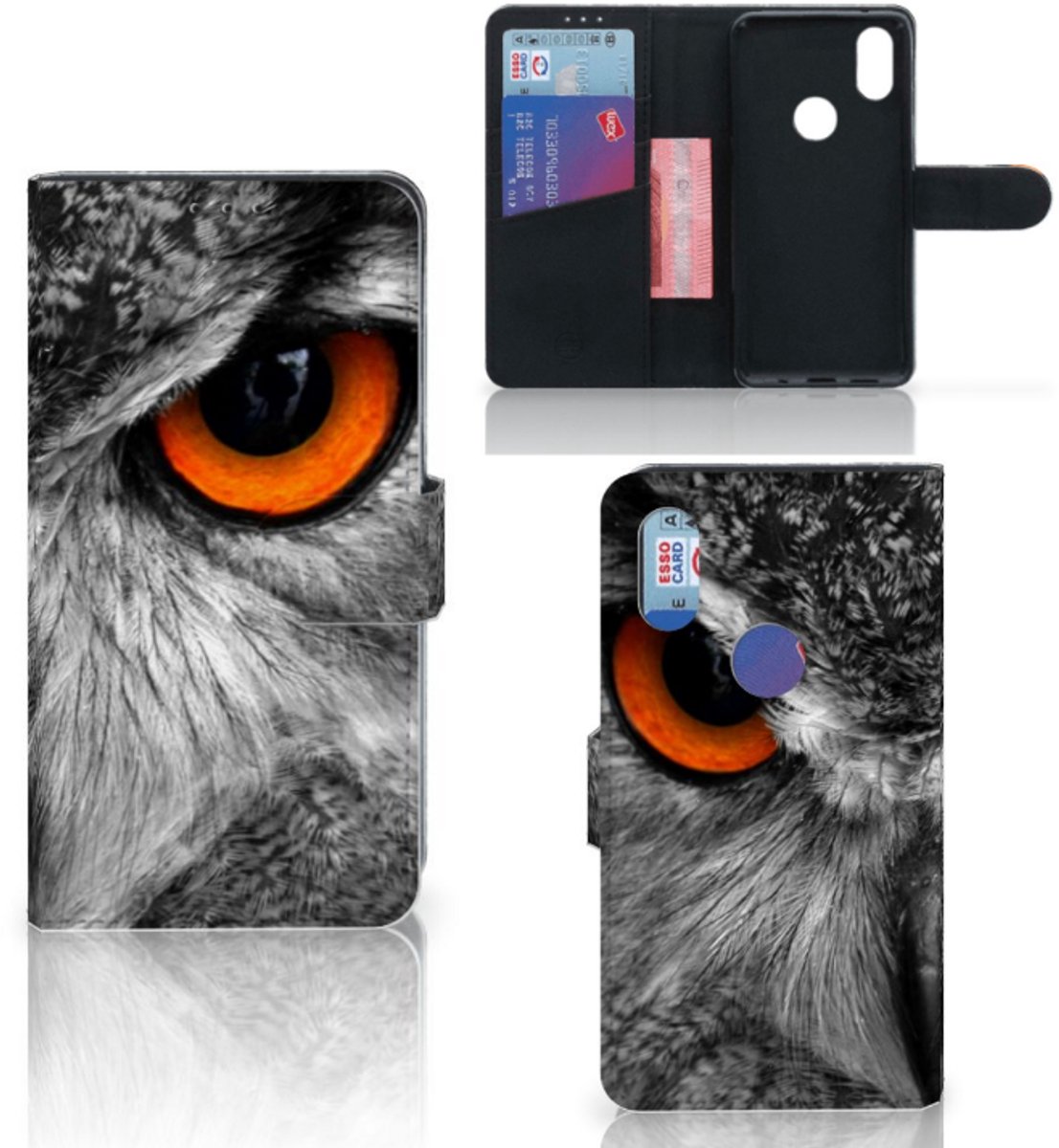 Xiaomi Mi Mix 2s Telefoonhoesje met Pasjes Uil