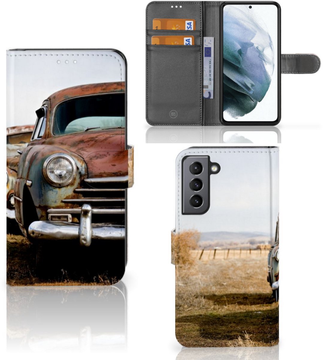 Samsung Galaxy S21 FE Telefoonhoesje met foto Vintage Auto