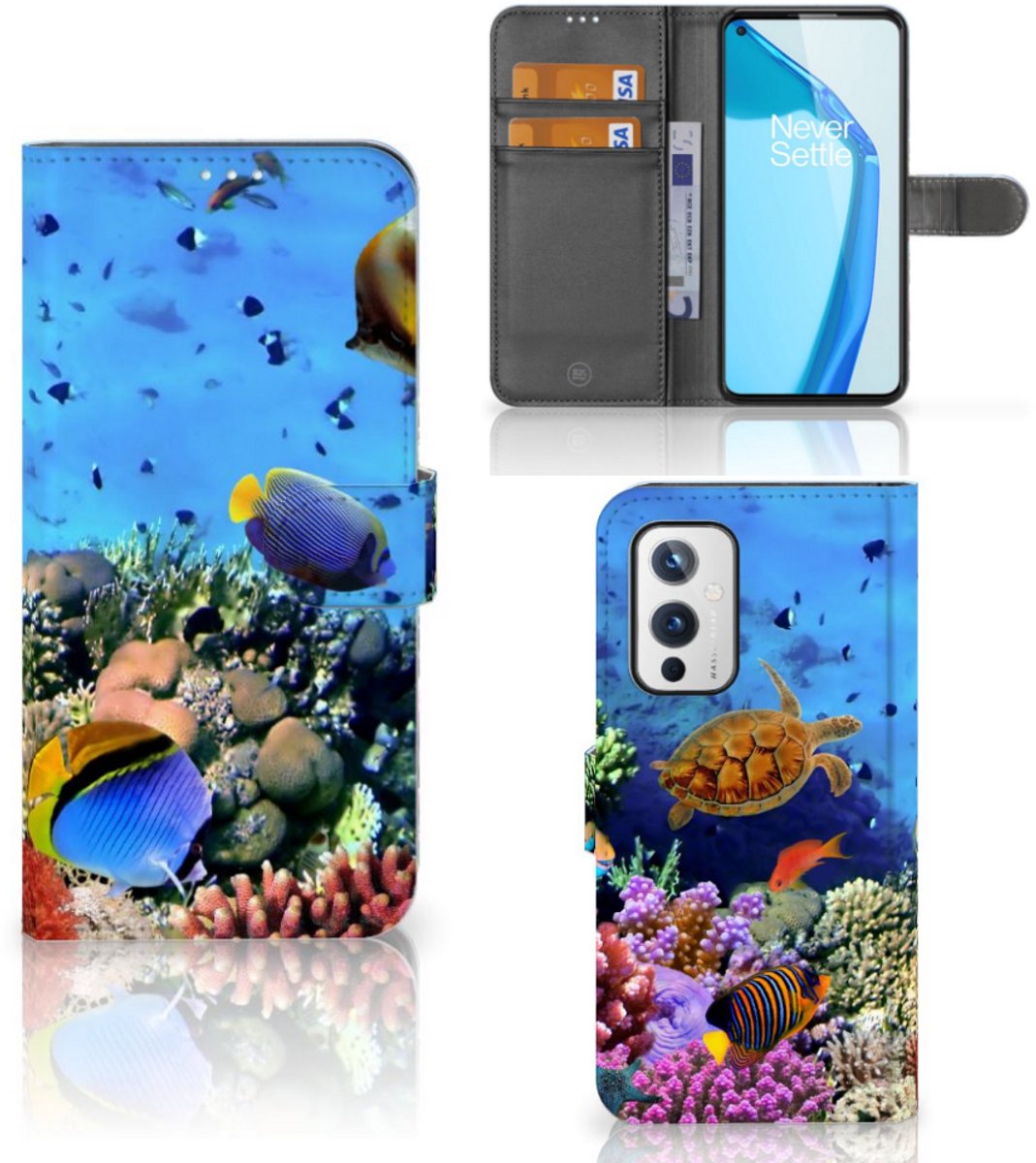 OnePlus 9 Telefoonhoesje met Pasjes Vissen