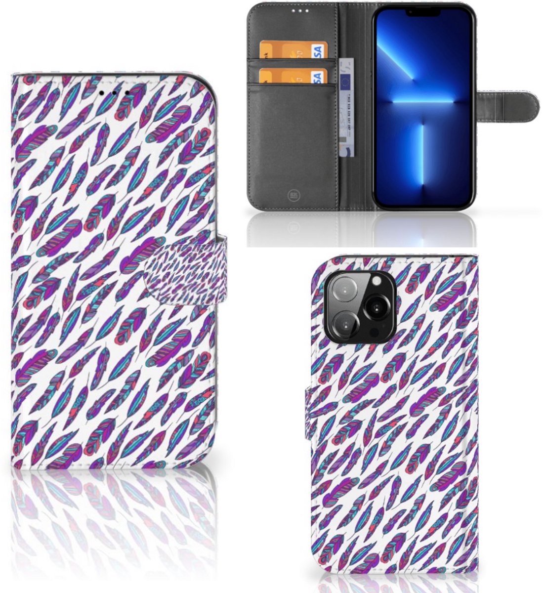 iPhone 13 Pro Max Telefoon Hoesje Feathers Color