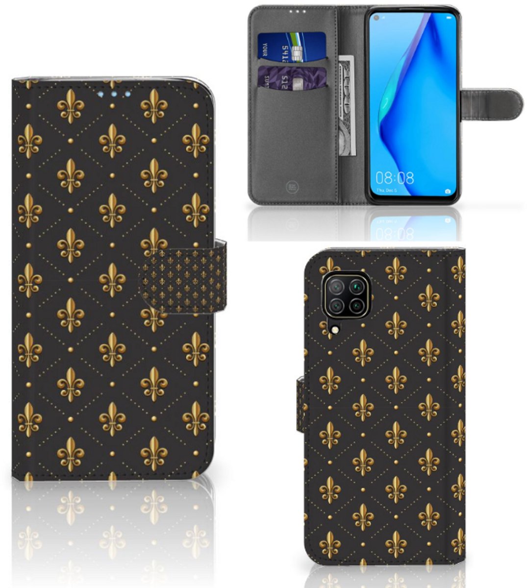 Huawei P40 Lite Telefoon Hoesje Franse Lelie