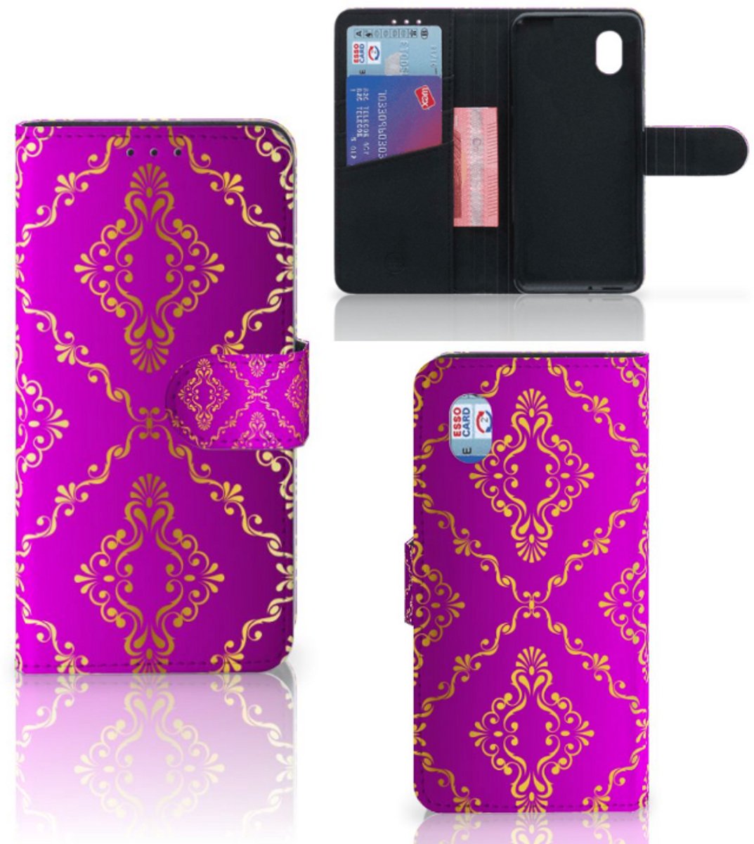 Wallet Case Alcatel 1B (2020) Barok Roze