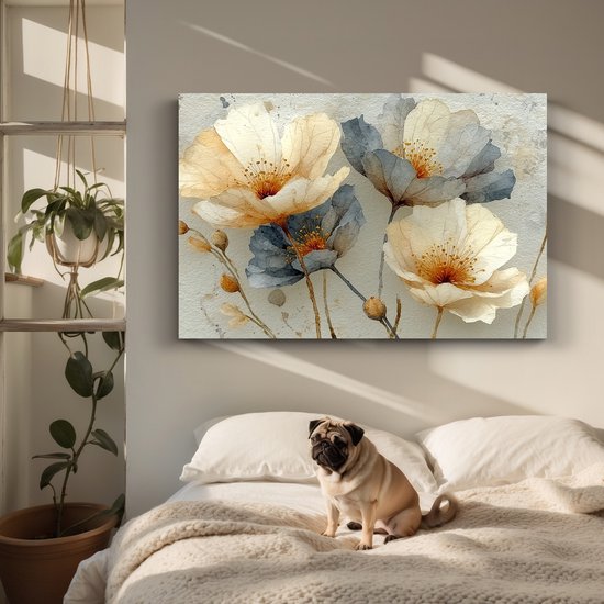 Tuinposter 80x120 cm Bloemen - Watercolor - Kunst - Botanisch - Natuur Tuinposter 80x120 cm Bloemen - Watercolor - Kunst - Botanisch - Natuur