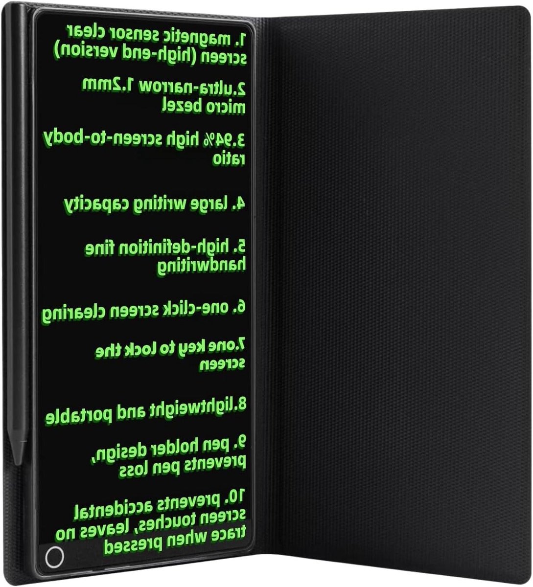 LCD Schrijftablet - Digitaal Notitieblok - Berichten en Tekeningen - Volledig Scherm Ontwerp - 65 inch - Zwart
