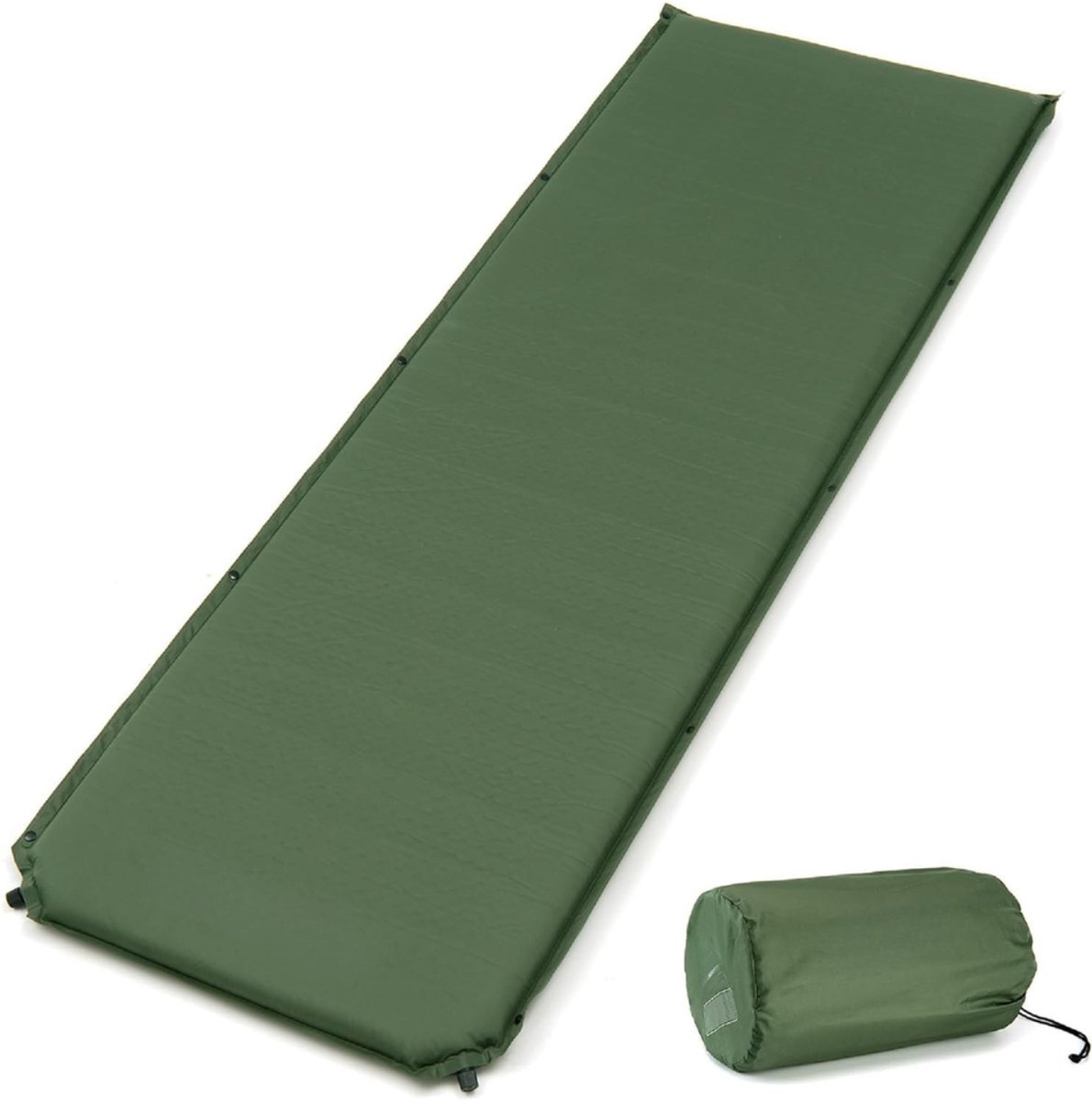 Camping Matras - Opvouwbaar Matras - Vouwmatras - Camping Matje - Slaapmat - Logeer Matras - Luchtmatras - Kampeer Matras - Camping Bedje - PVC - Tot 175 kg - 200 x 63 x 5 cm - Groen - van Imperatoris