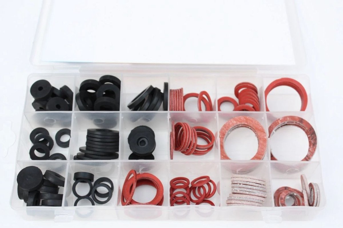 Dichtingsset Sanitair, 141-delig, Rubber Dichtingen, Incl. Box