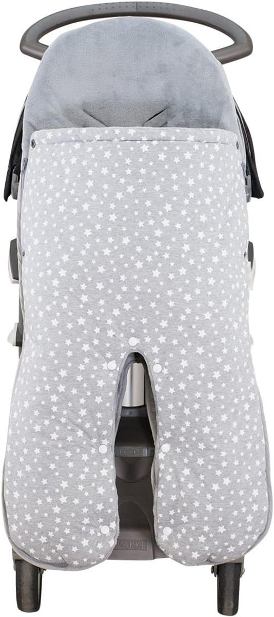 Voetenzak Kinderwagen - Babyzak Winter - Warm Houden Baby - Fleece Gevoerd - 110 cm - Wit Ster — afbeelding 5