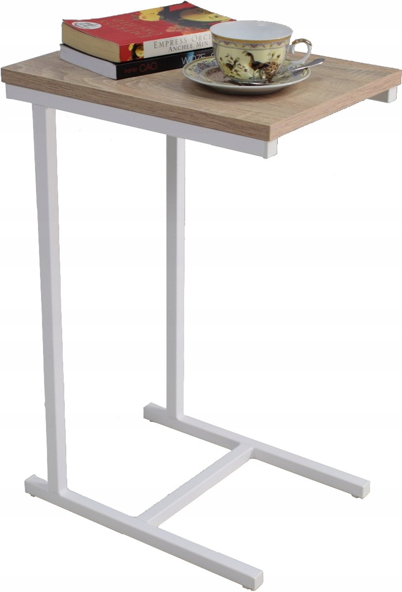 FutuStal - Hulptafel - Biały Mat - Dąb Sonoma - 62 cm