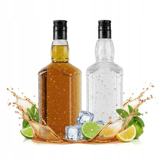 Bimberek Daniels Serie - Glazen Flessen - 500ml - Whisky/Brandy Opslag van bimberek — afbeelding 2