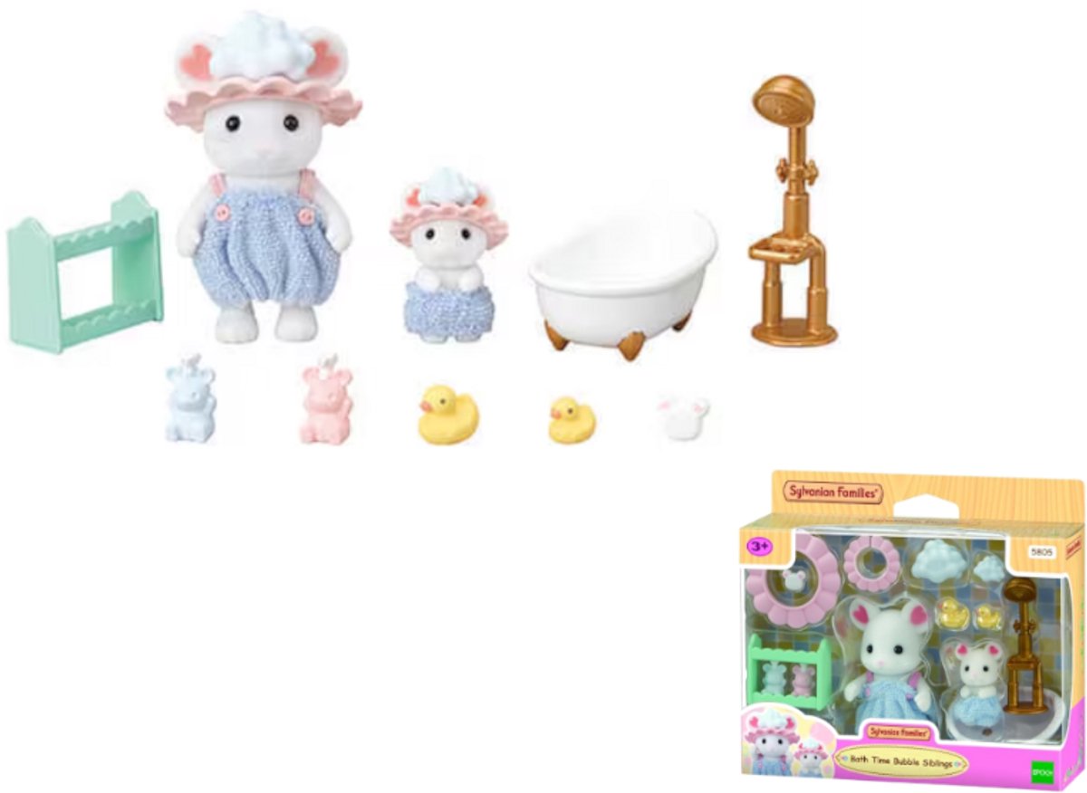 Sylvanian Families 5805 Bubbel badtijd broer- zus — cadeau in Spellen & Speelgoed - foto 3
