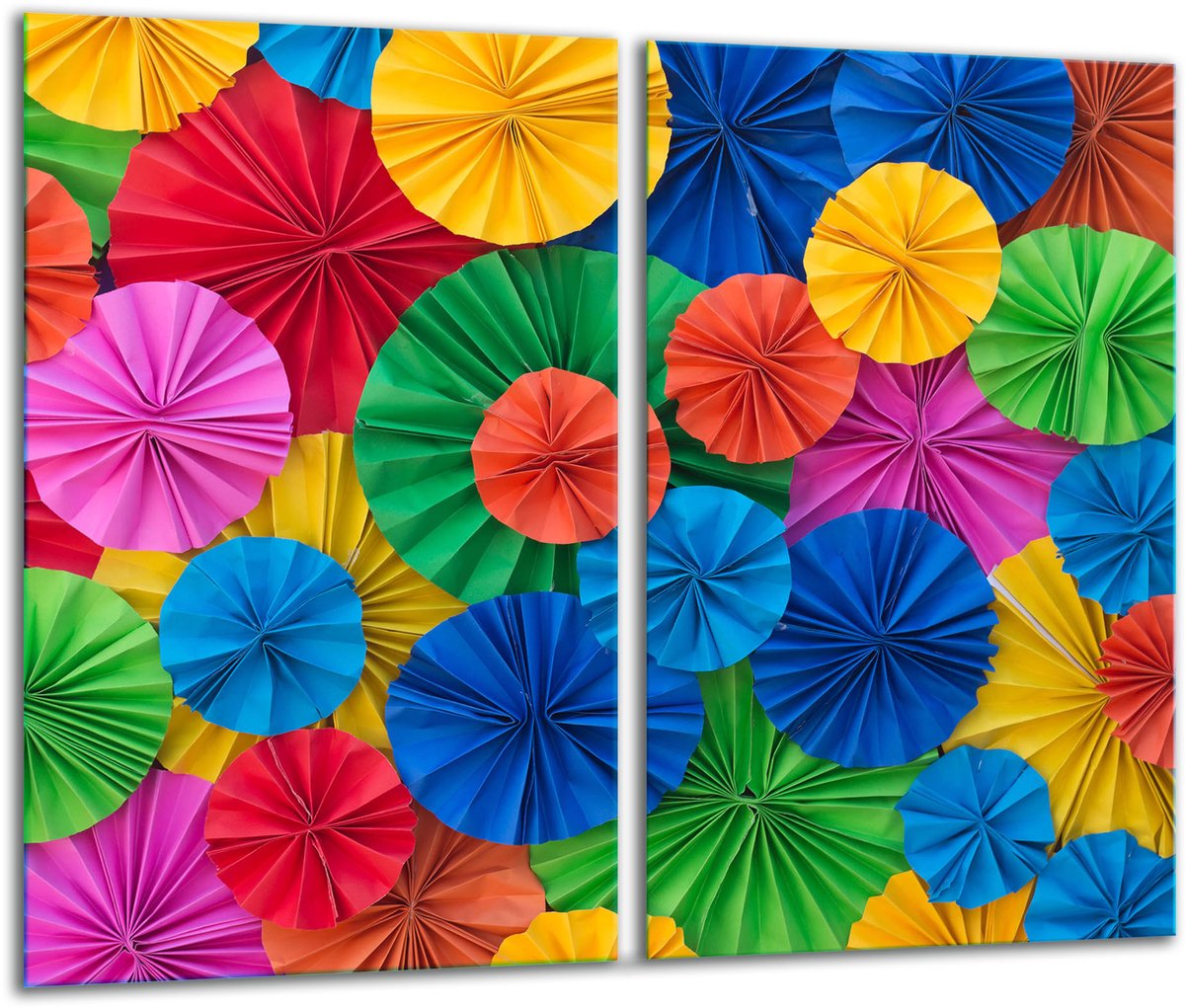 TMK ArtDeko - Snijplank - Glas - 2x 30x52 - Kleurrijke Motieven