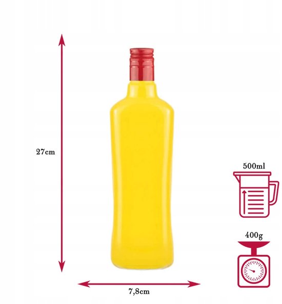 Bimberek Diva - Glazen Fles - 500 ml - Met Dop - Voor Wijn en Likeuren van Bimberek — afbeelding 4