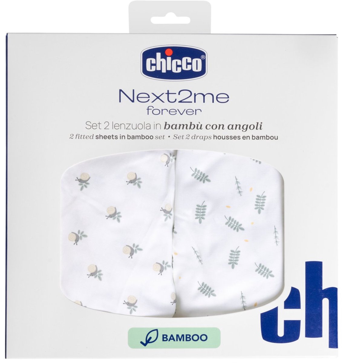 Chicco - Next2Me Forever - Set van 2 Bamboe Hoeslakens – foto 4