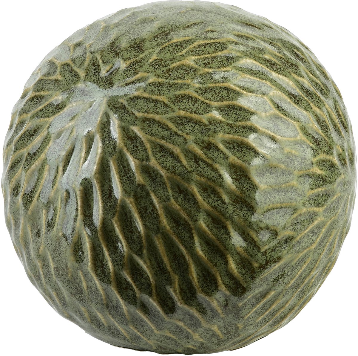 Saggio Pattern - Decoratieve Kogel - Keramiek - 10cm - Groen