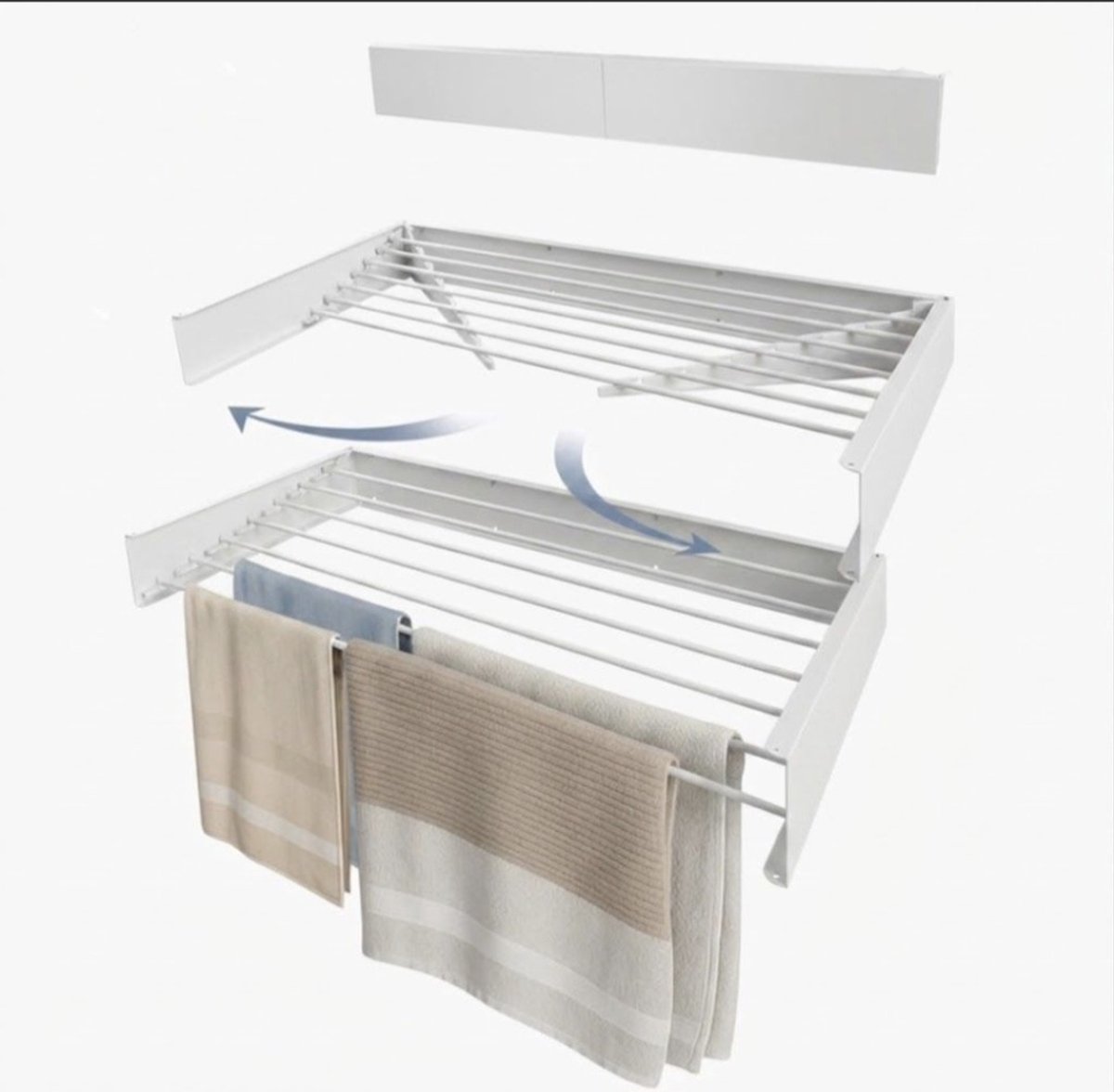 Goodly® High quality Wanddroogrek - Droogrek muur inklapbaar - Wasrek - Wasdroogrek buiten - QUALITY 8.4m - drooglijn - XXL - Wit