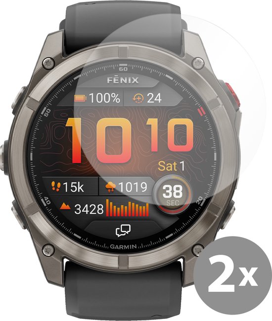 Just in Case screenprotector geschikt voor Garmin Fenix 8 / 8 Pro (47mm) - 2 stuks