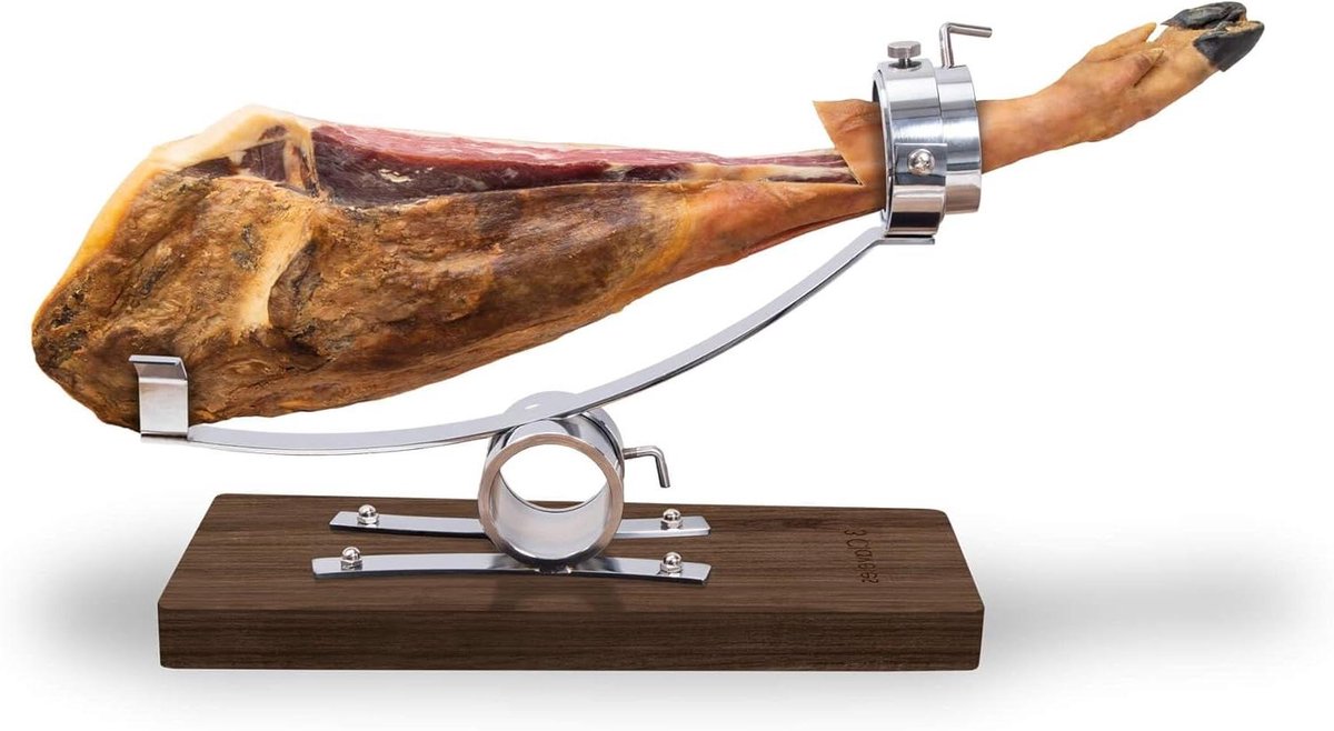 Hamhouder - Vleespers - Ham Bereiden - Stevig Metaal - 50 cm - Bruin