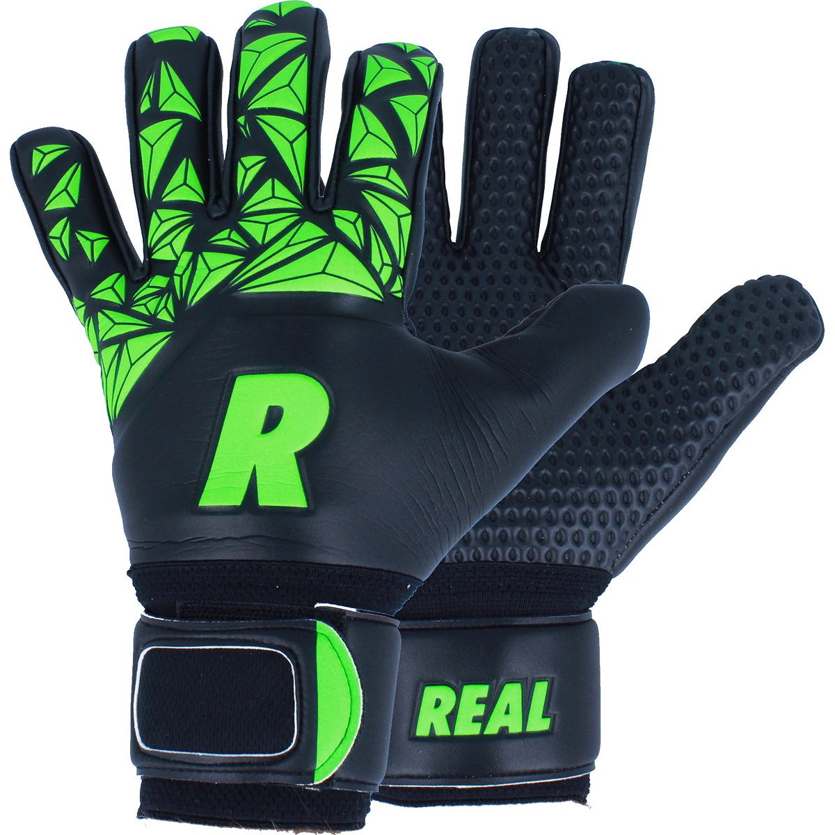1200x1200.jpg Real Subliem Keepershandschoenen Kinderen - Zwart / Fluo Groen | Maat: 4 - Afbeelding 1