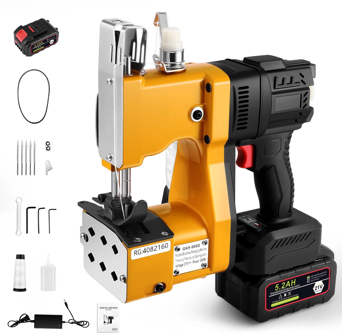 LeeuwenChoice® Elektrische Naaimachine Met Batterij - 50000 Mah 2 - 1V Elektrische Zak Naaimachine - Voor Stoffen Zak, Papieren Zak, Zandzak, Jute Zak