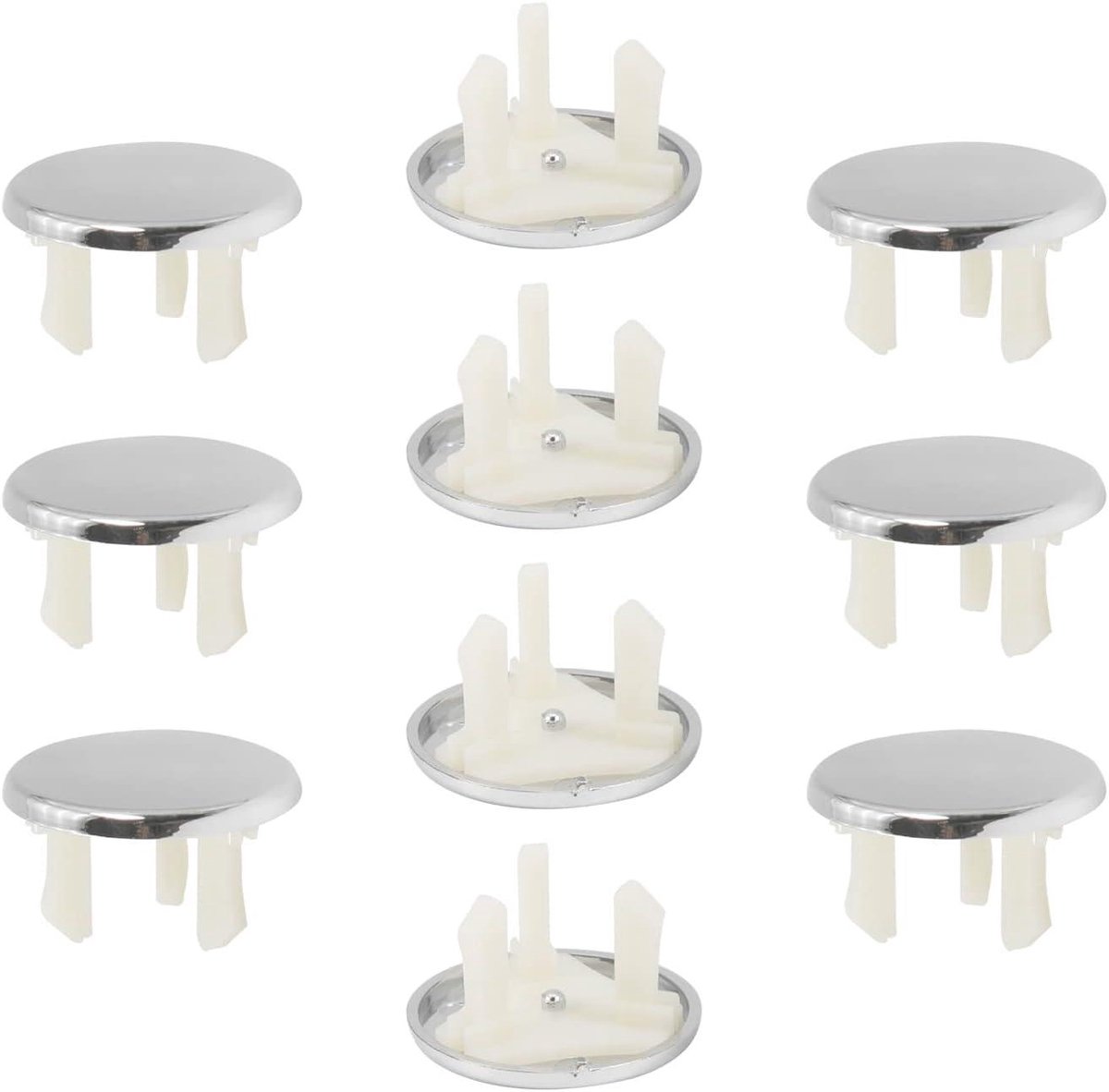 Gootsteen Overloop Covers - Wastafel Trim - Keuken Badkamer - Eenvoudige Installatie - 10 Stuks - Zilver