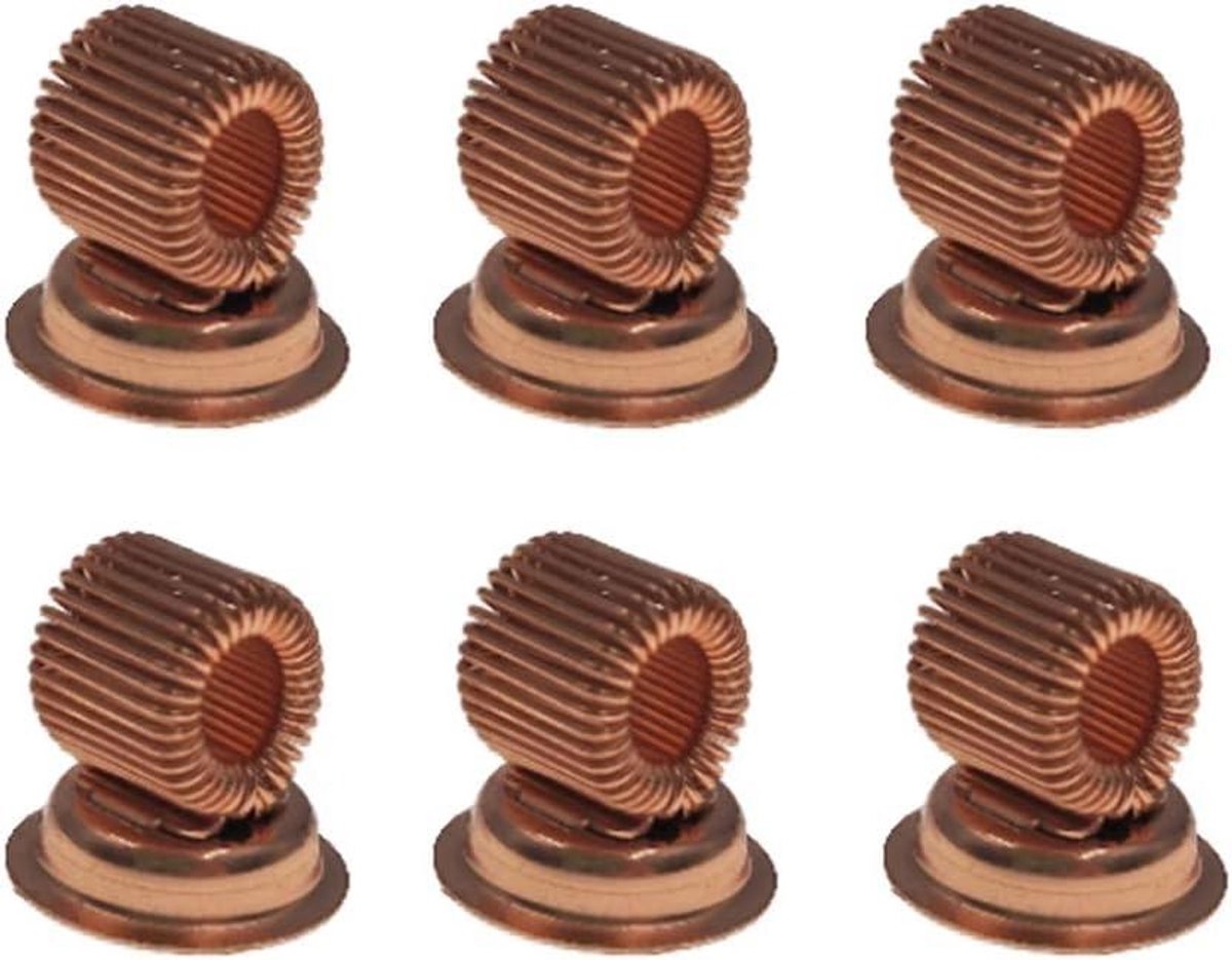 Pen Magneten - Klemhouders - Pennnen Bevestigen - Verstelbare Lus - 6 Stuks - Roségoud