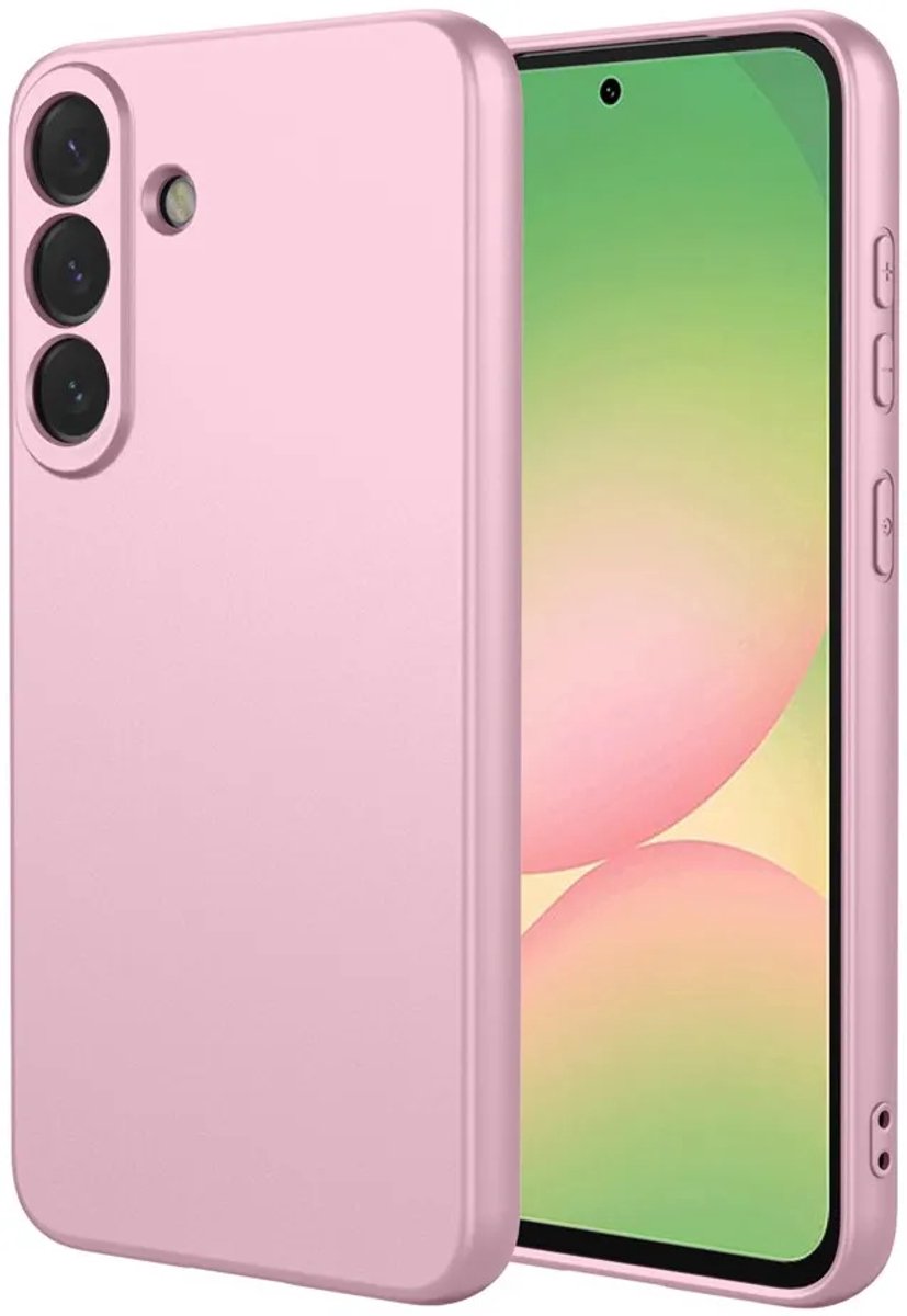 Hoesje geschikt voor Samsung Galaxy A57 - Phonesta Soft Silk Silicone Back Cover - Roze
