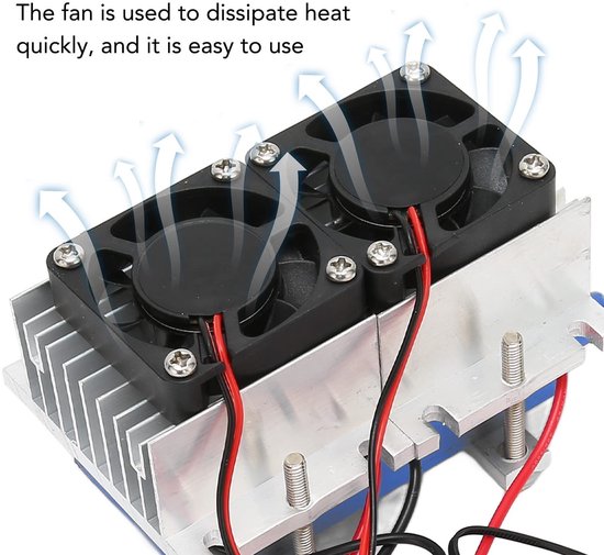 Golden crown - Thermo-elektrische Peltier-koeler - 12V Koelsysteem - Snelle Koeling - DIY Kit - Koelkast Koeler - Geschikt voor Thuisgebruik - Compact — afbeelding 4
